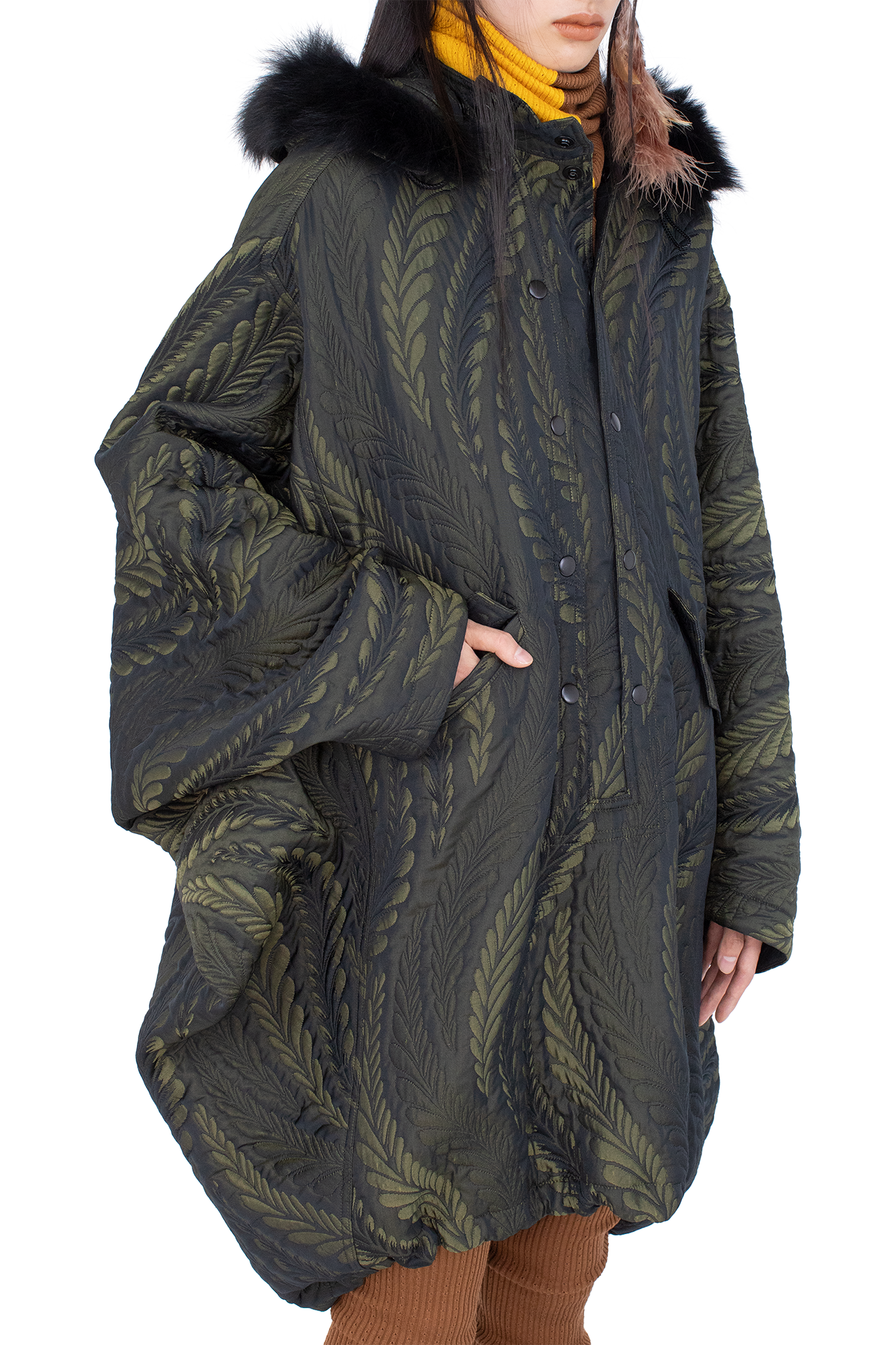 Kiko Kostadinov Outerwear BITTERN Hooded Poncho poncho Foliage Green à capuche