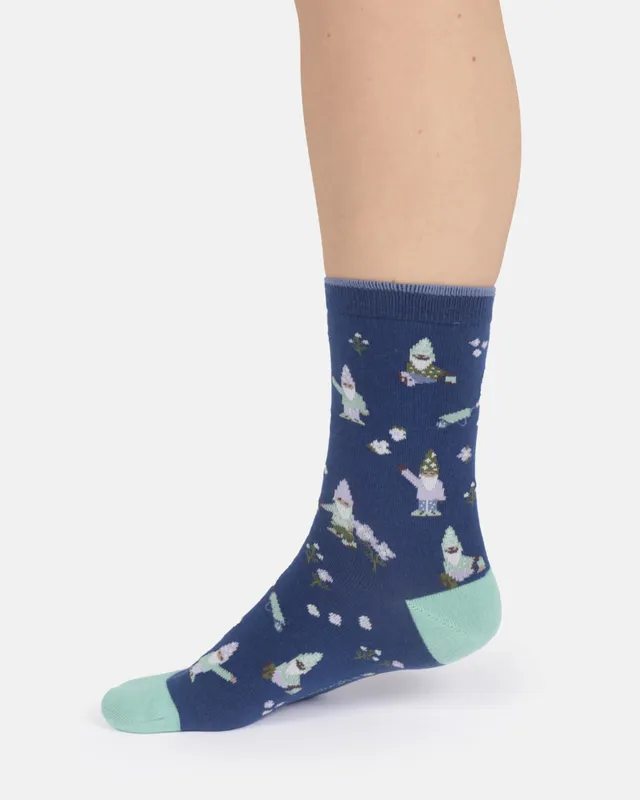Sourire Multicolore Chaussettes femme Chaussettes gnomes coton bio taille 36/40