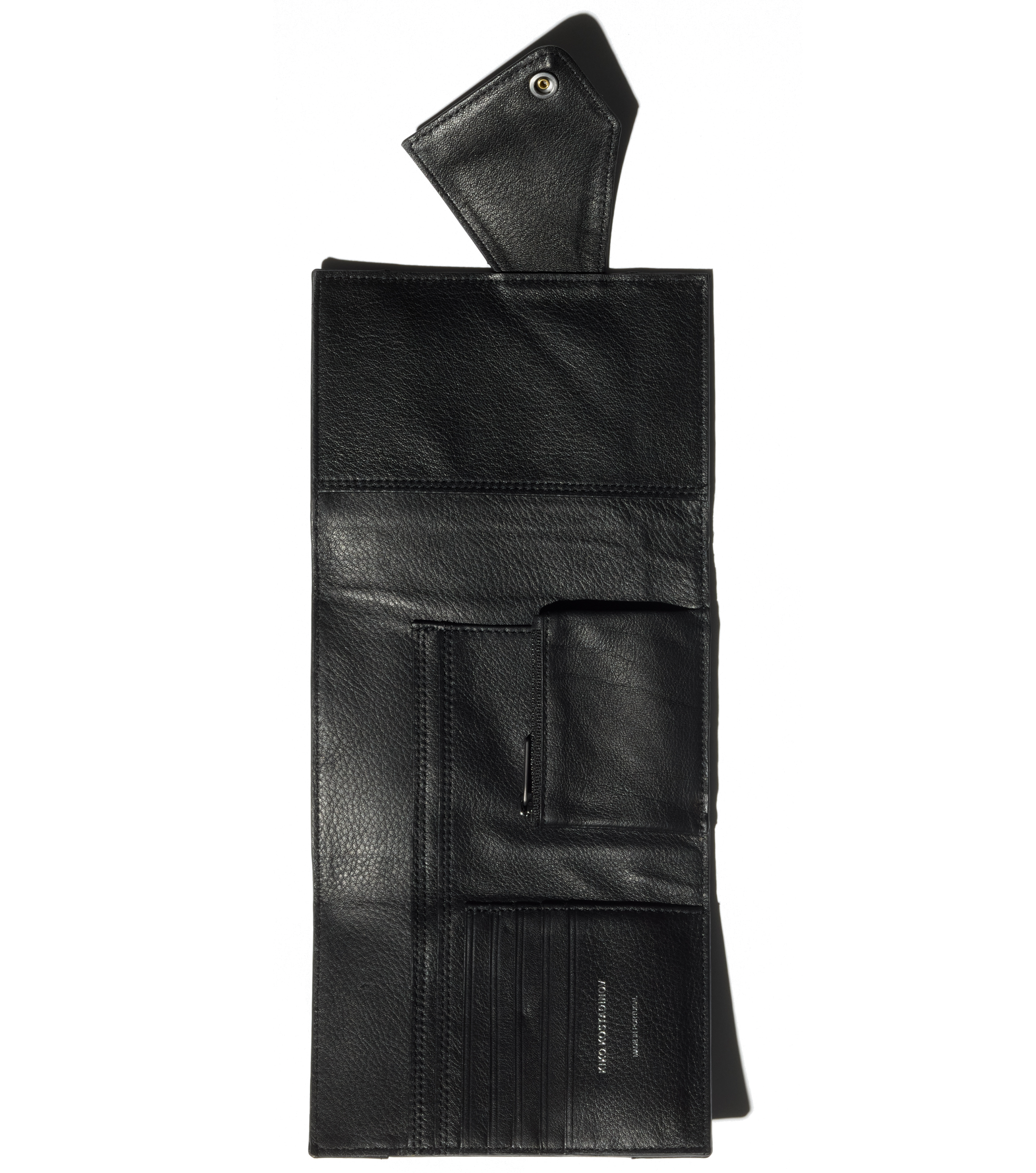 Kiko Kostadinov Bags ORVOS K-Wallet portefeuille cuir Ash Grey / Obsidian Black