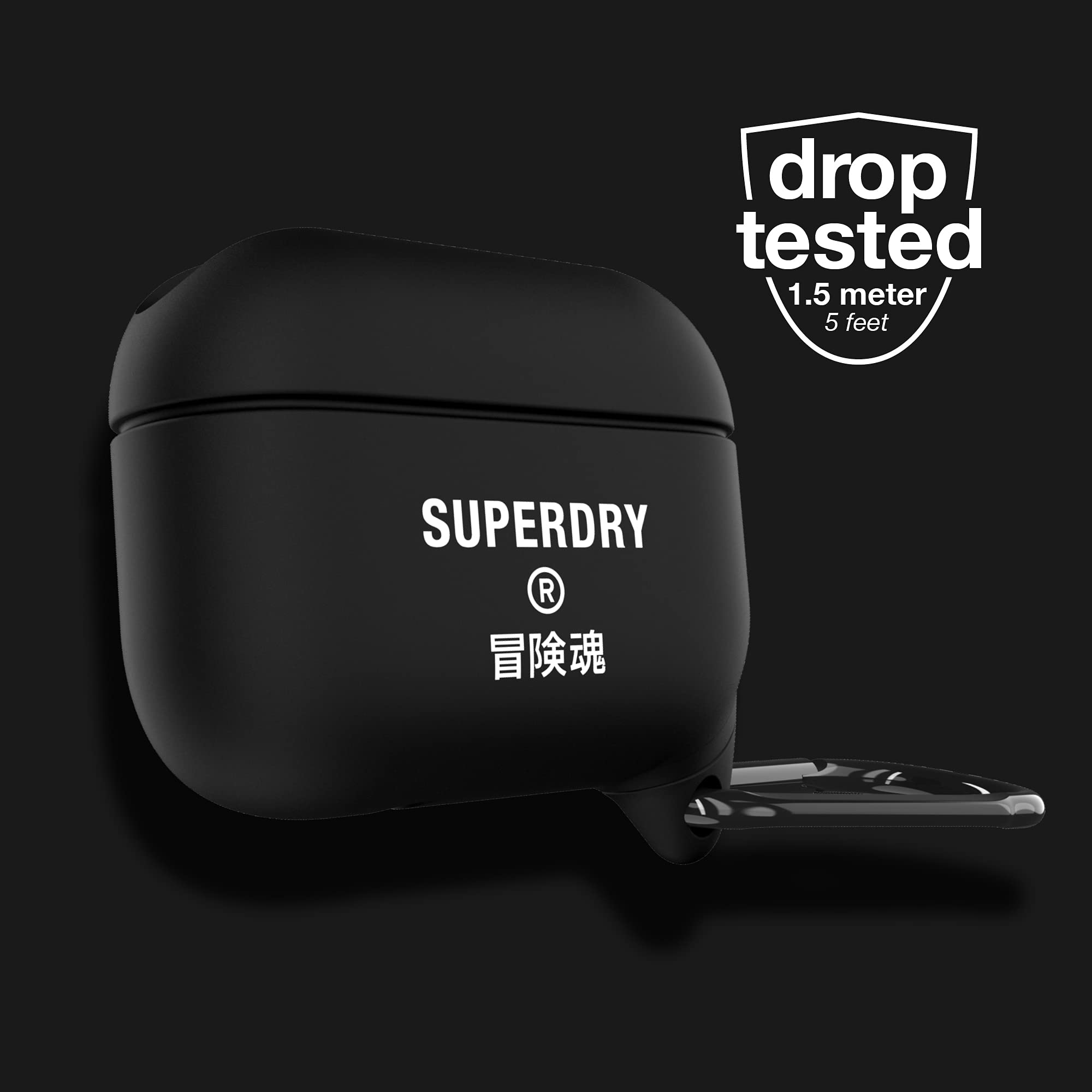 Superdry Coques de Protection coque AirPods Pro noire en silicone