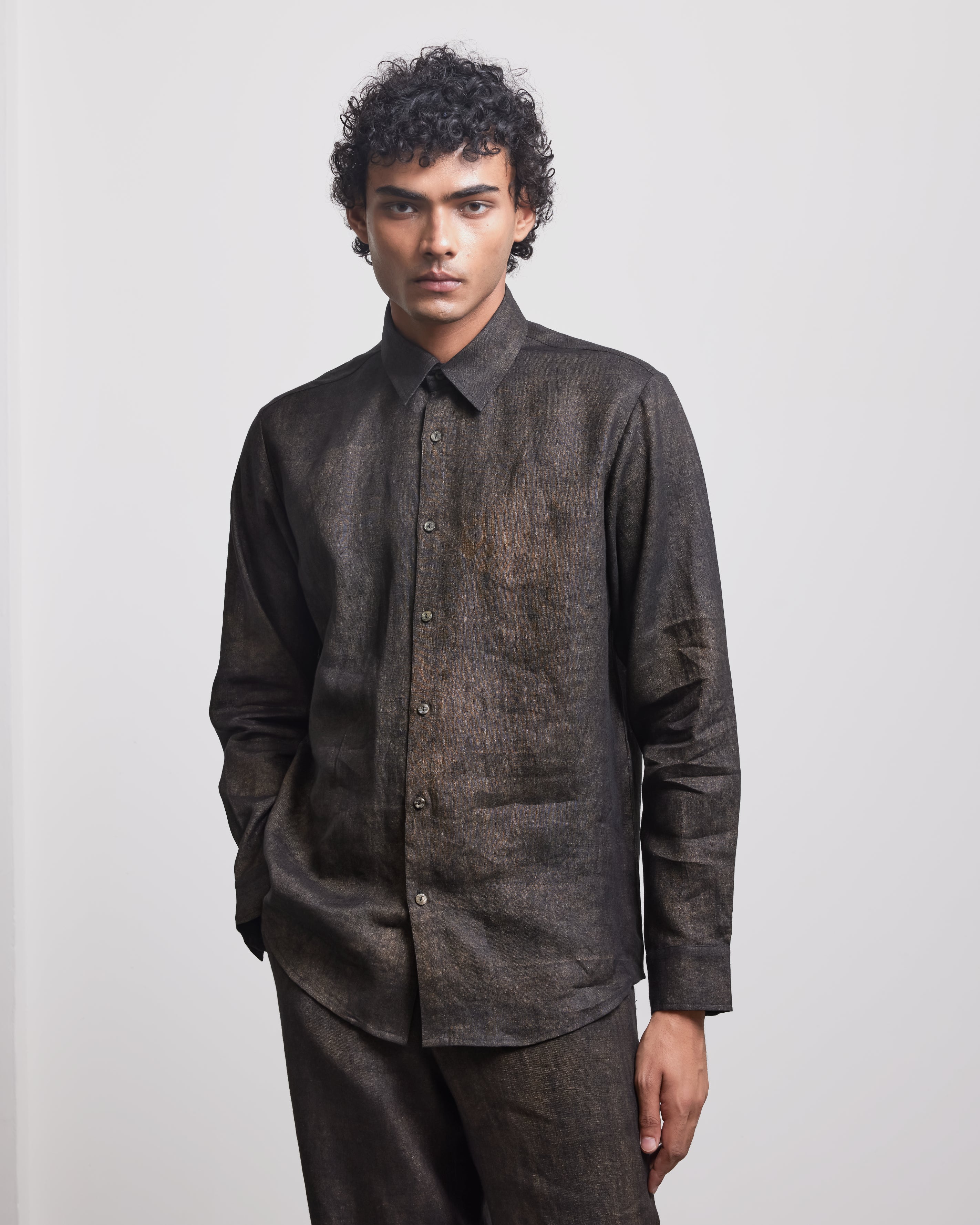COUNTRYMADE Shirts BRONZE COATED SHIRT chemise XS-XXL lin 100 % bronze