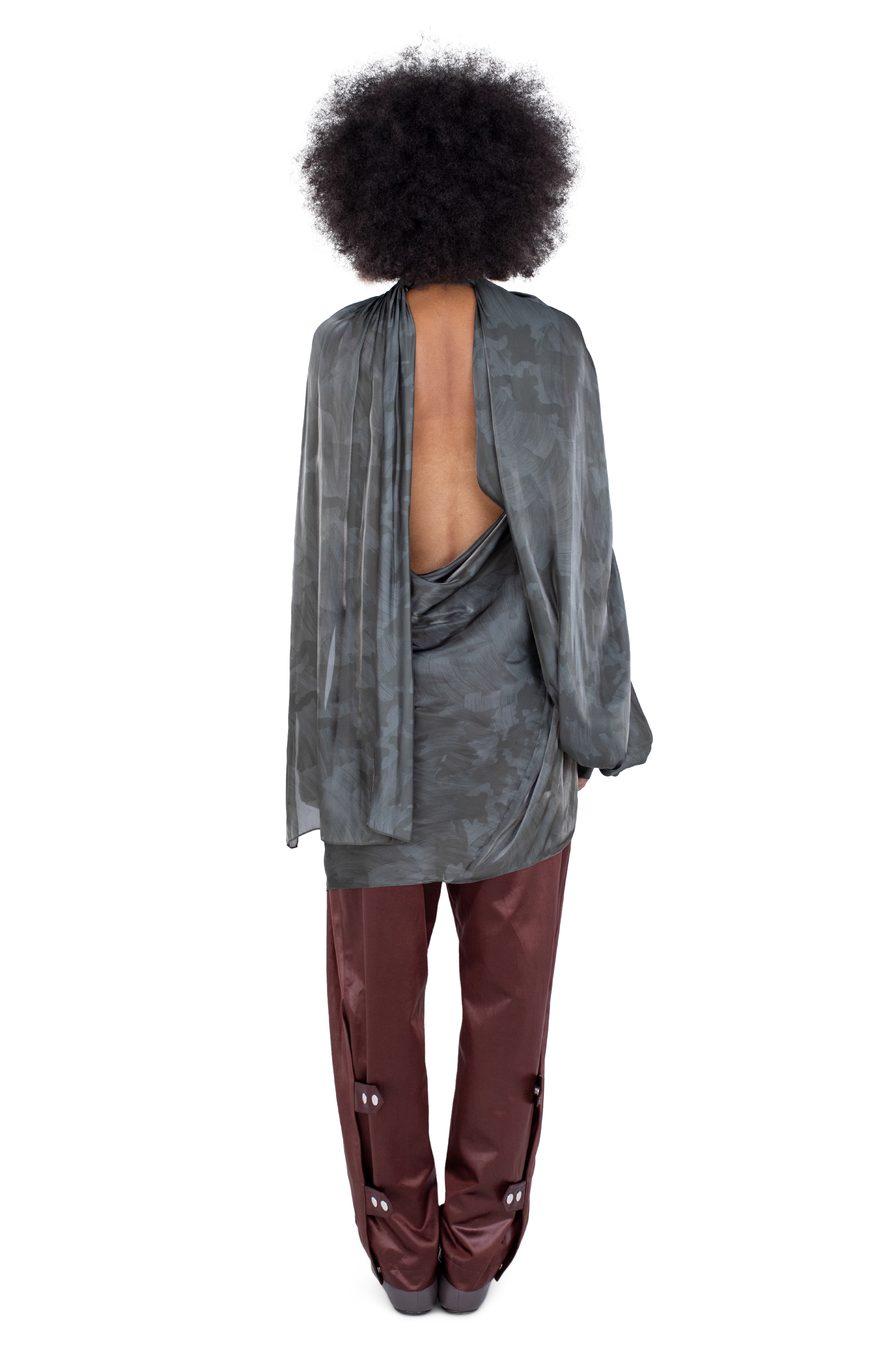 Kiko Kostadinov Dresses CASPIAN Dress robe Slate Brush satin