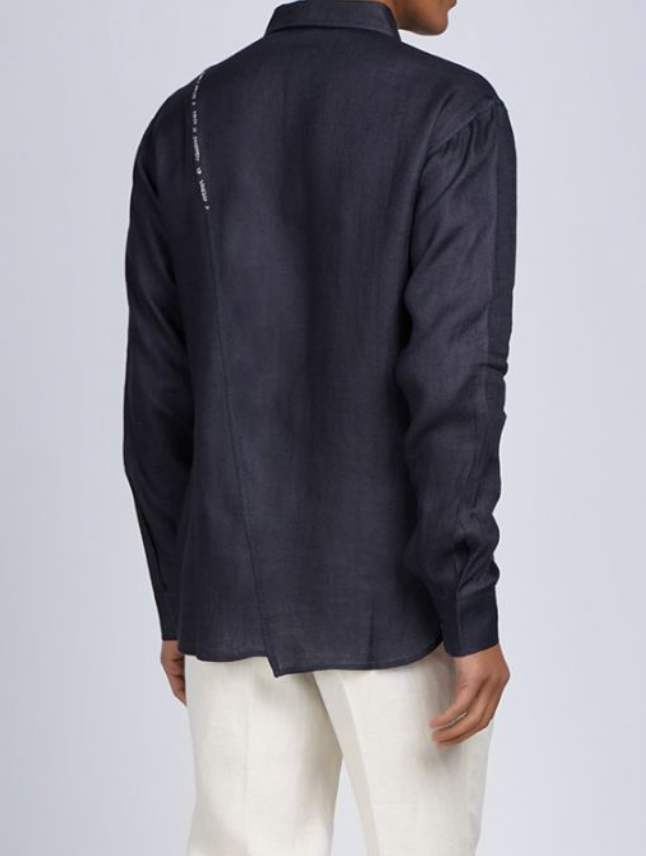 COUNTRYMADE Shirts Meteor Shirt chemise marine S en lin brodée
