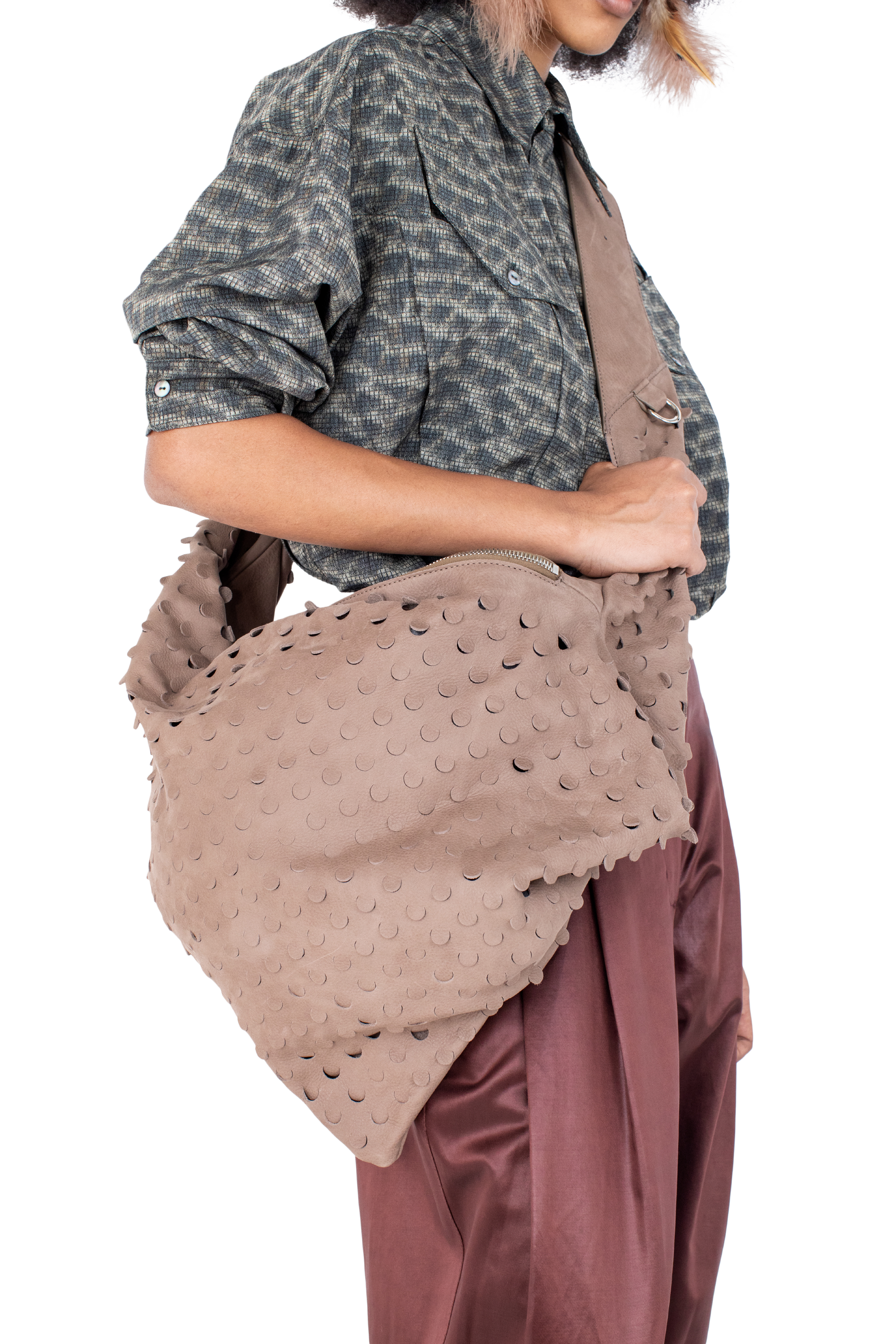 Kiko Kostadinov Bags FIORE Twisted Bag sac Fossil OS cuir