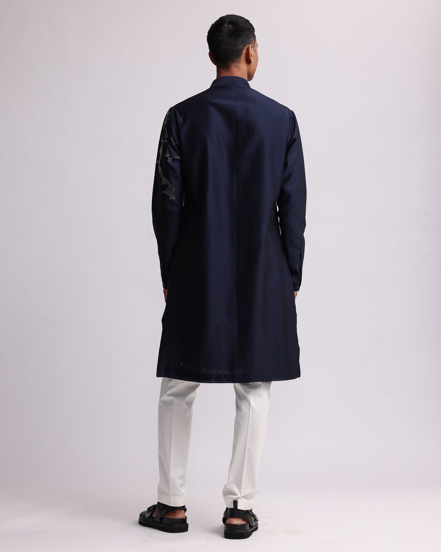 COUNTRYMADE Kurtas Shadow Camo Placement Kurta Set kurta bleu marine 2 pièces brodé