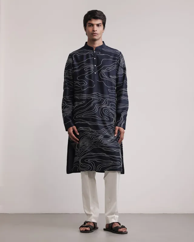 COUNTRYMADE Kurtas Pathway Outline Kurta Set ensemble kurta brodé sur commande
