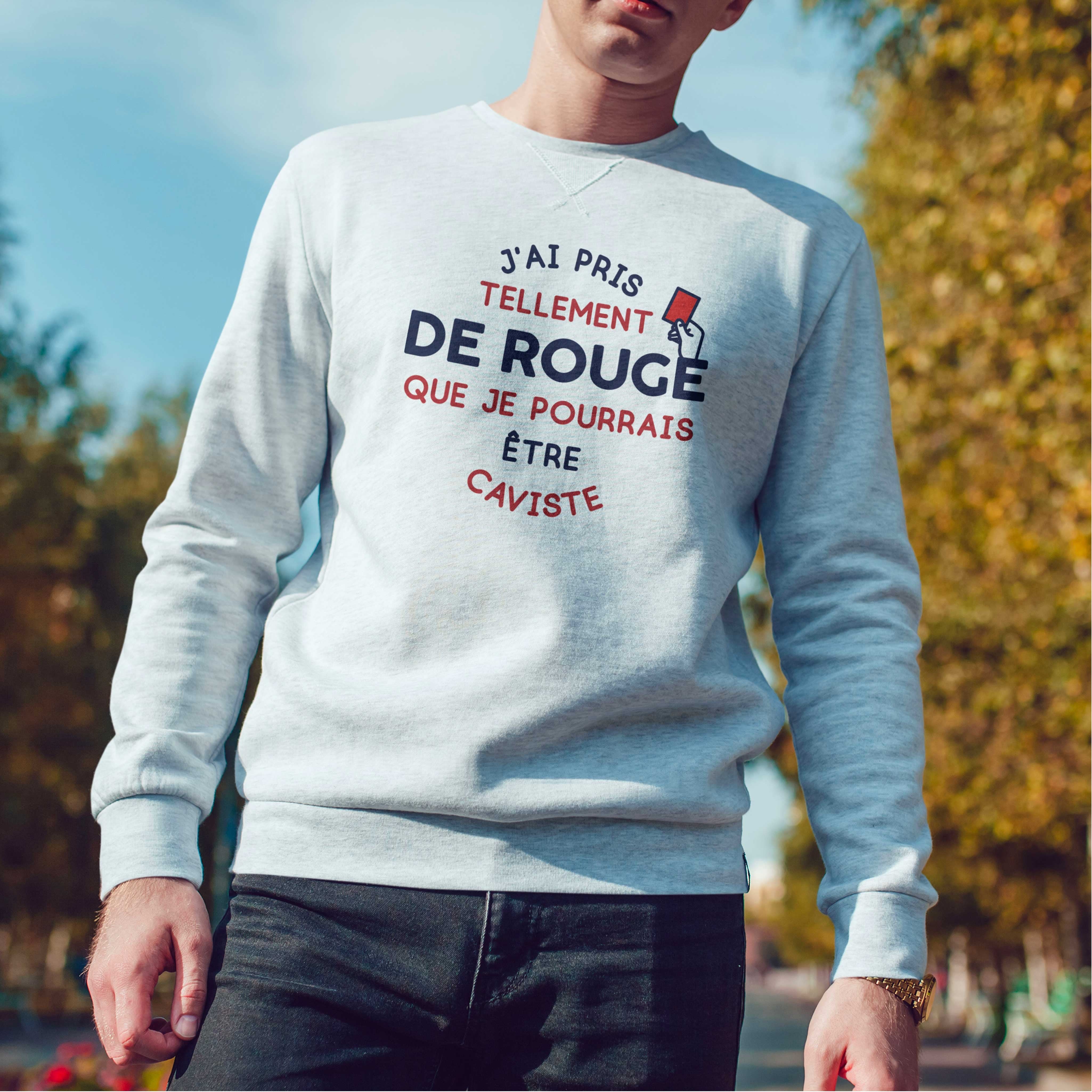 Juste Un T-shirt Sweats Imprimés Sweat-shirt Homme - Le Caviste, rouge bordeaux