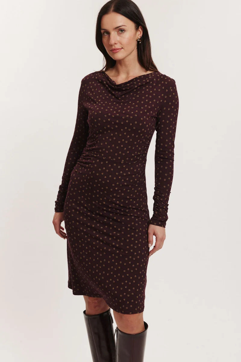 Sourire Multicolore Robes Robe Junee robe bordeaux en jersey Ecovero XS