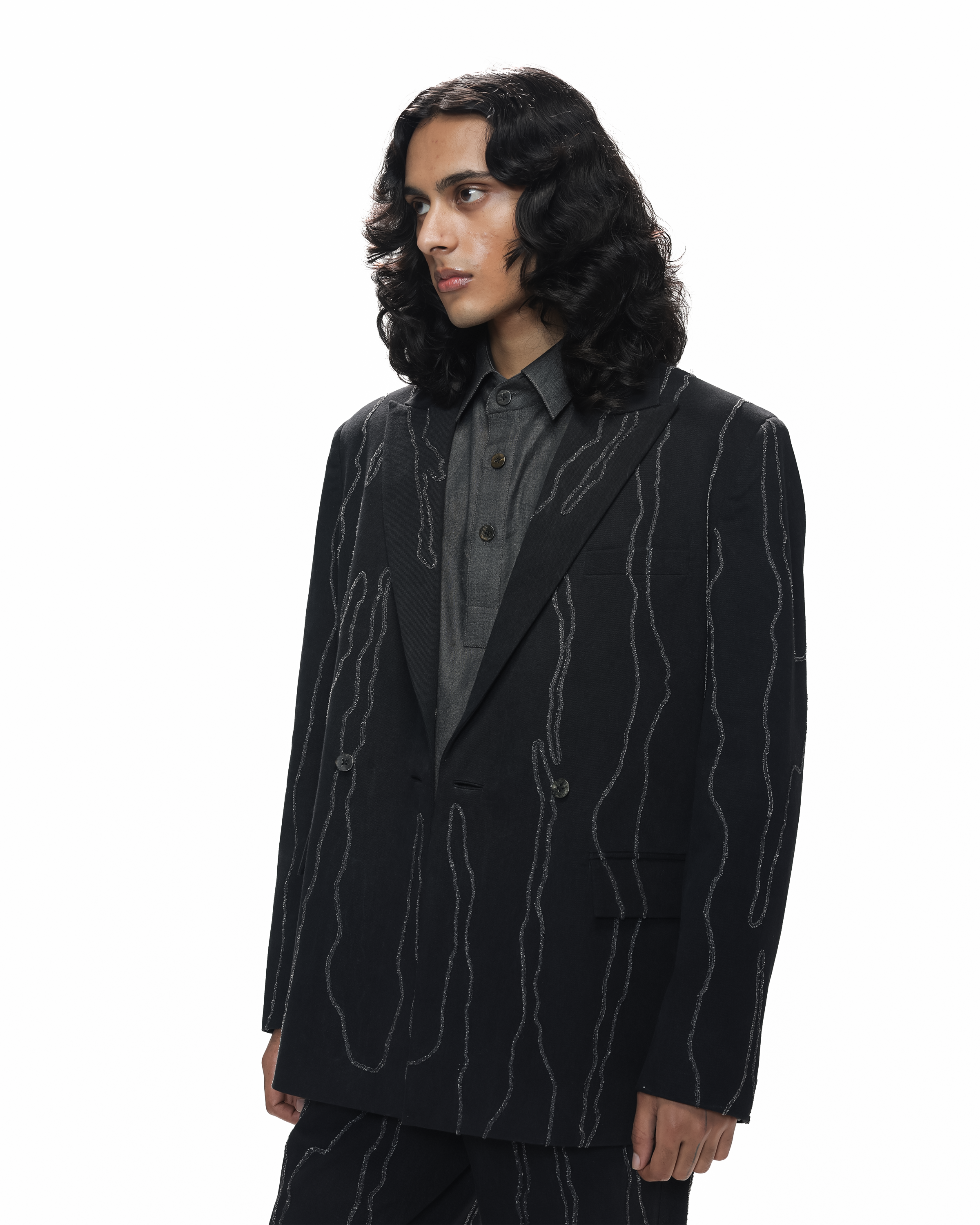 COUNTRYMADE Jackets Molten Trail Embroidered Blazer blazer denim brodé