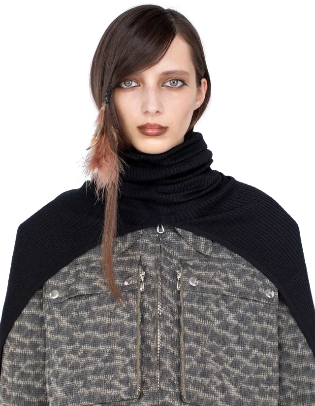 Kiko Kostadinov Accessories GREBE Scarf écharpe Nebular Black en soie