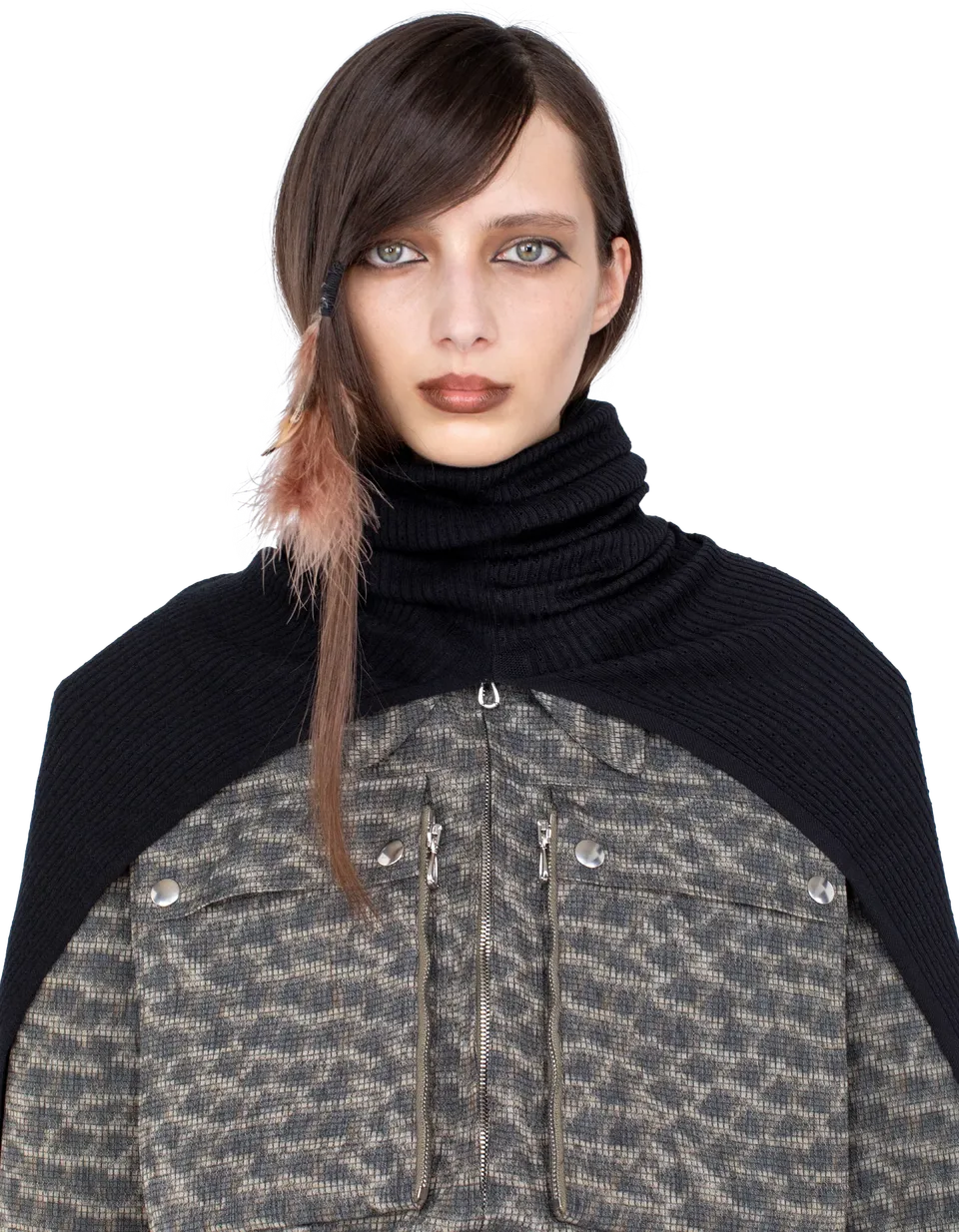 Kiko Kostadinov Accessories GREBE Scarf écharpe Nebular Black en soie
