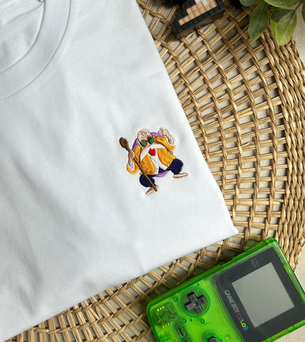 Juste Un T-shirt T-shirts Brodés Tortue Géniale t-shirt brodé S blanc coton bio