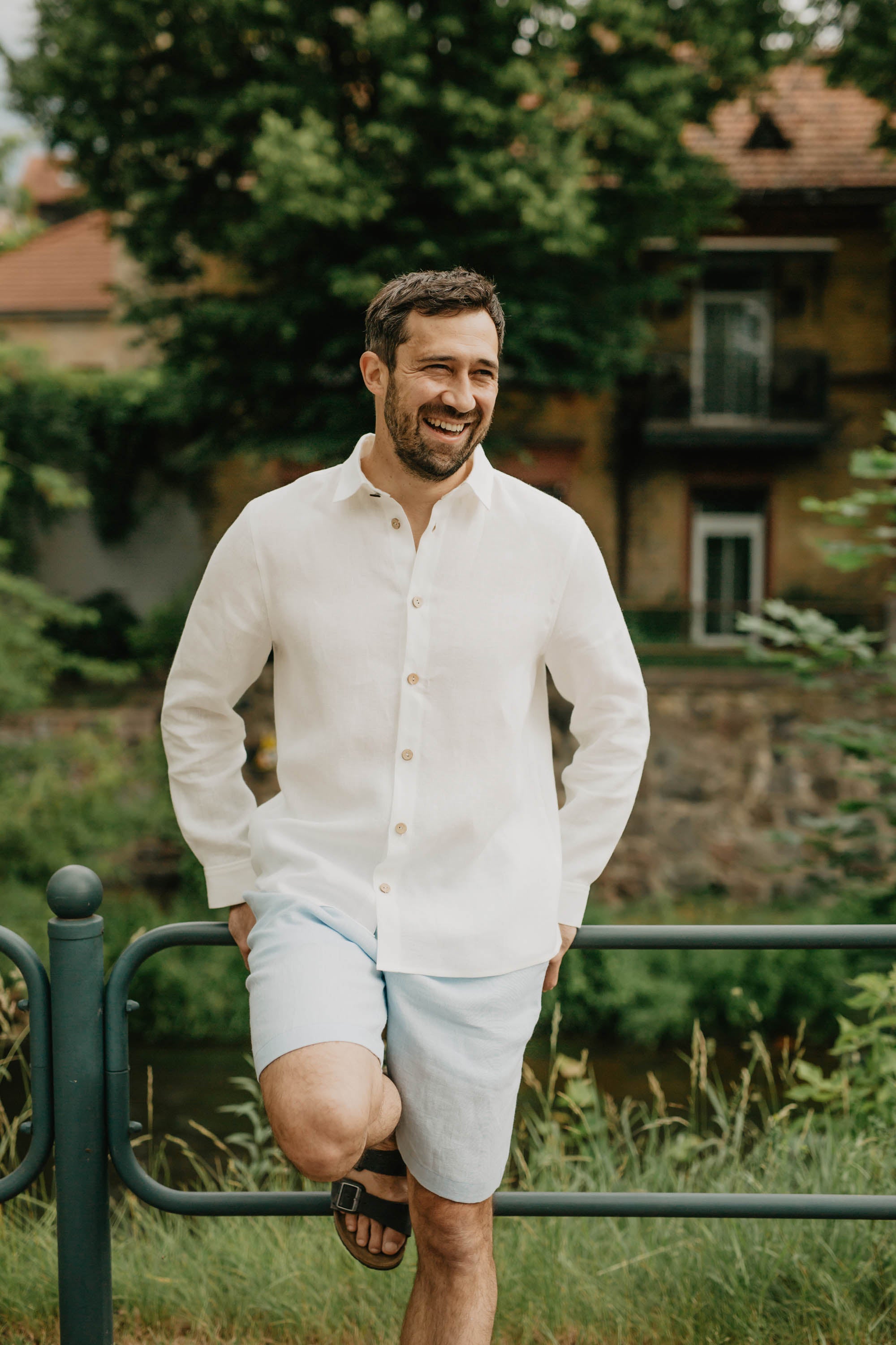 Laumė linen Men's clothing NAGLIS chemise en lin blanc crème