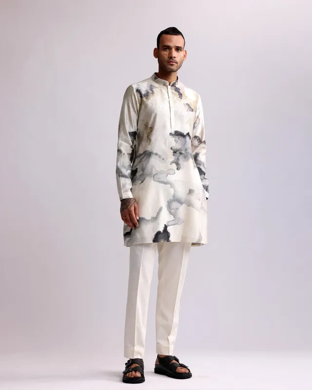 COUNTRYMADE Kurtas CHROMITE PRINTED KURTA kurta imprimé en soie