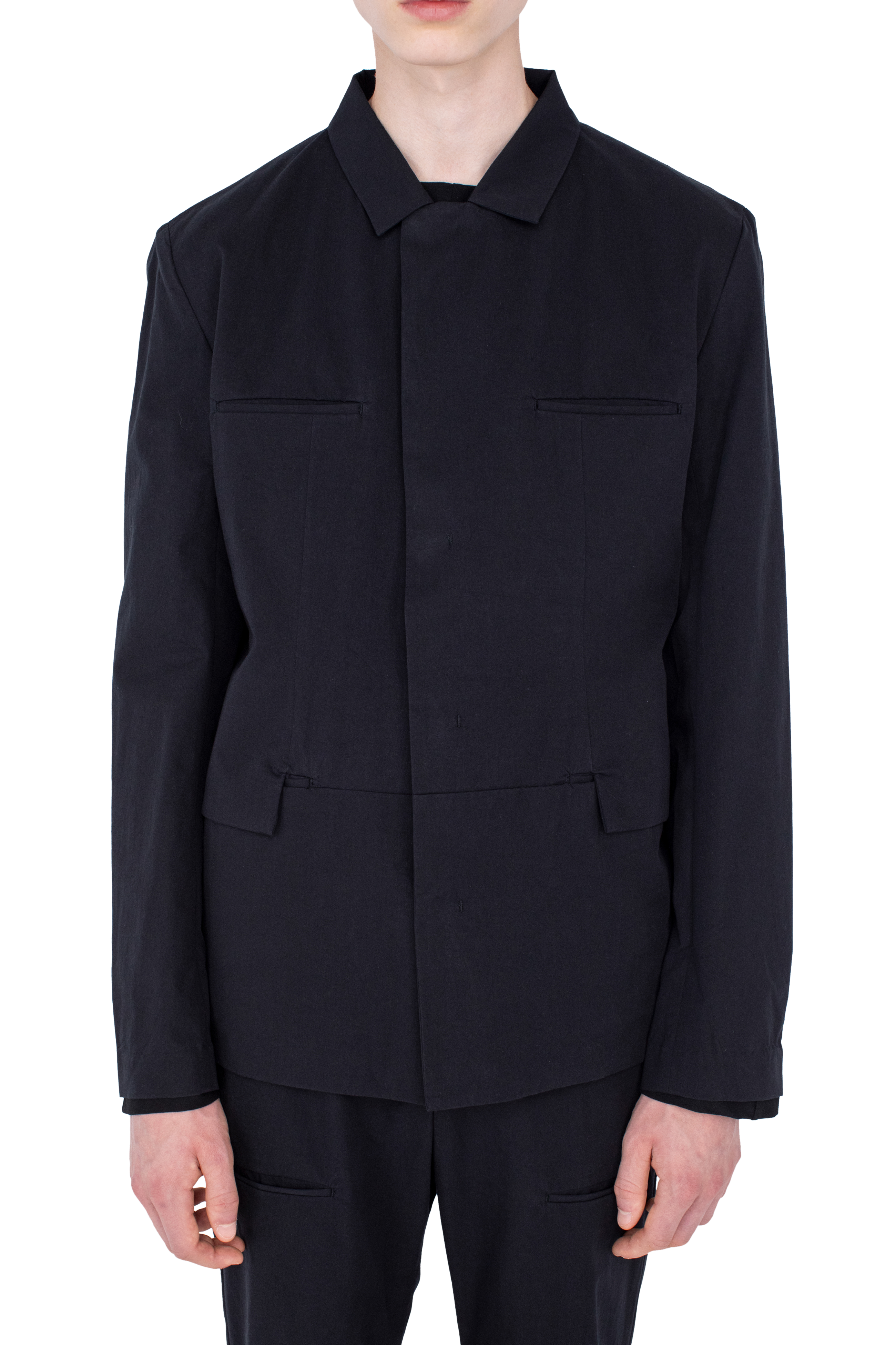 Kiko Kostadinov Outerwear GRAATSMA Jacket veste noire en coton bio