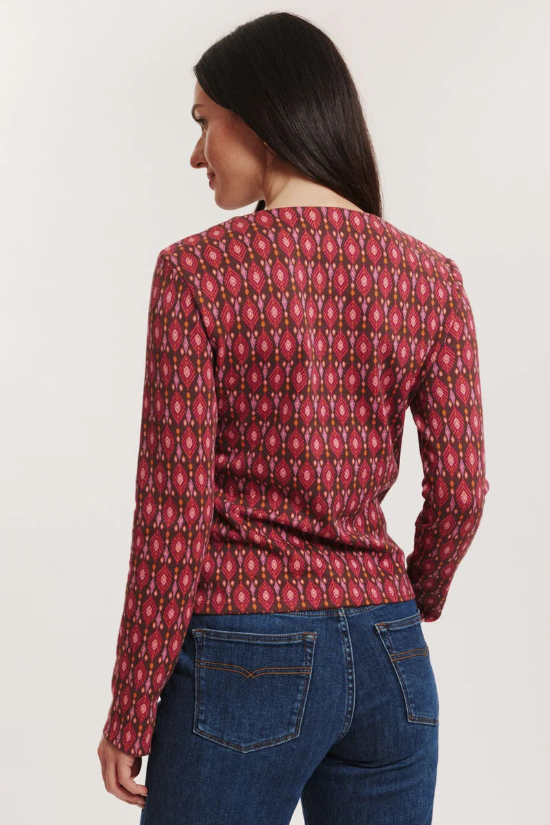 Sourire Multicolore Tops Aiskee top rose en coton bio