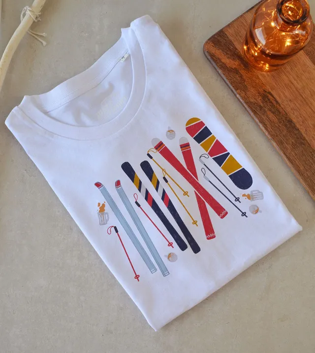 Juste Un T-shirt T-shirts Imprimés Ski & Beer t-shirt imprimé ski et bière