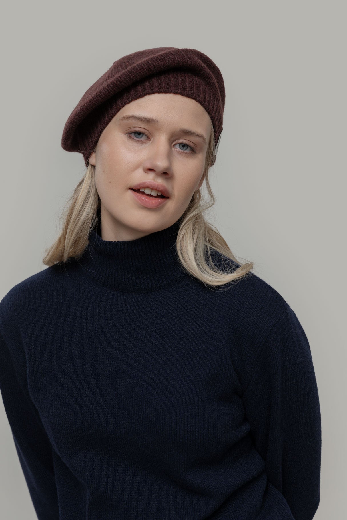 Rifo Bonnets Béret Nicole béret cachemire recyclé rose bonbon