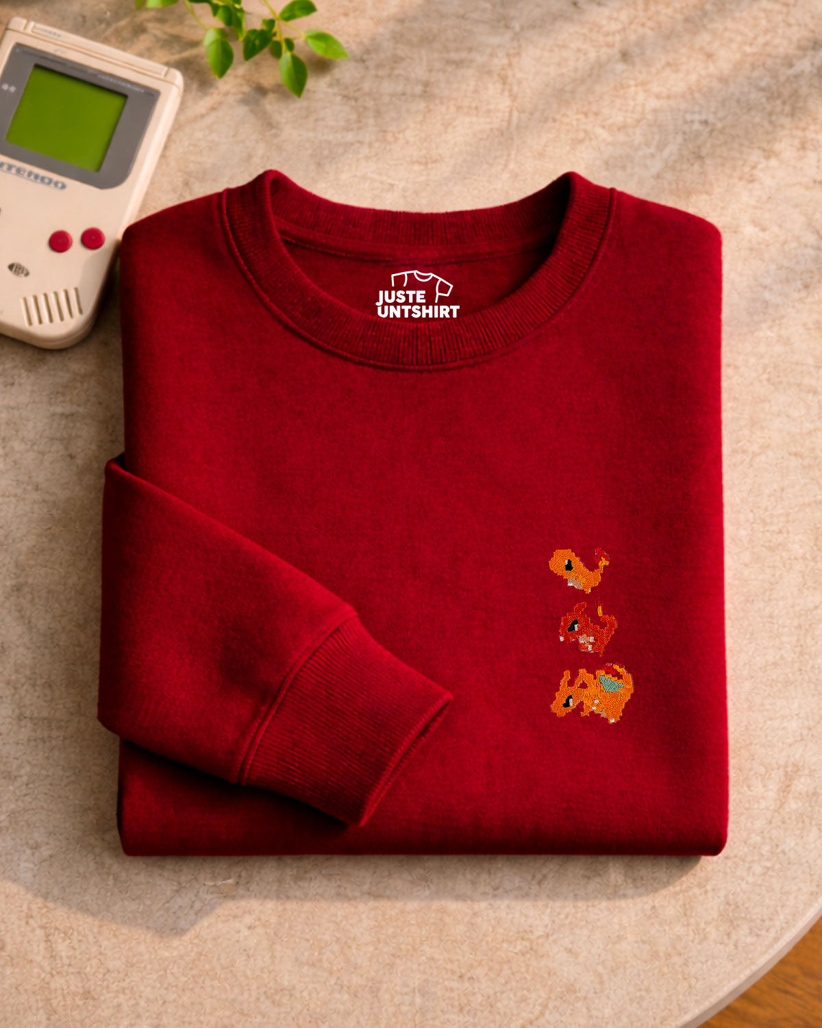 Juste Un T-shirt Sweats Brodés Salamèche sweat brodé coton biologique