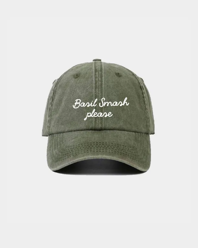 Juste Un T-shirt Casquettes Basil Smash casquette brodée rouge vintage coton