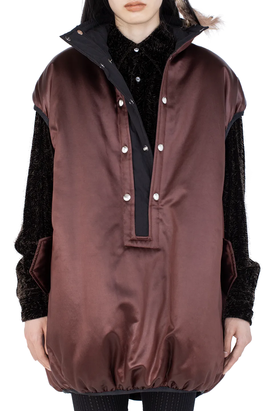 Kiko Kostadinov Knitwear AUK Pullover Gilet gilet Burnt Umber réversible