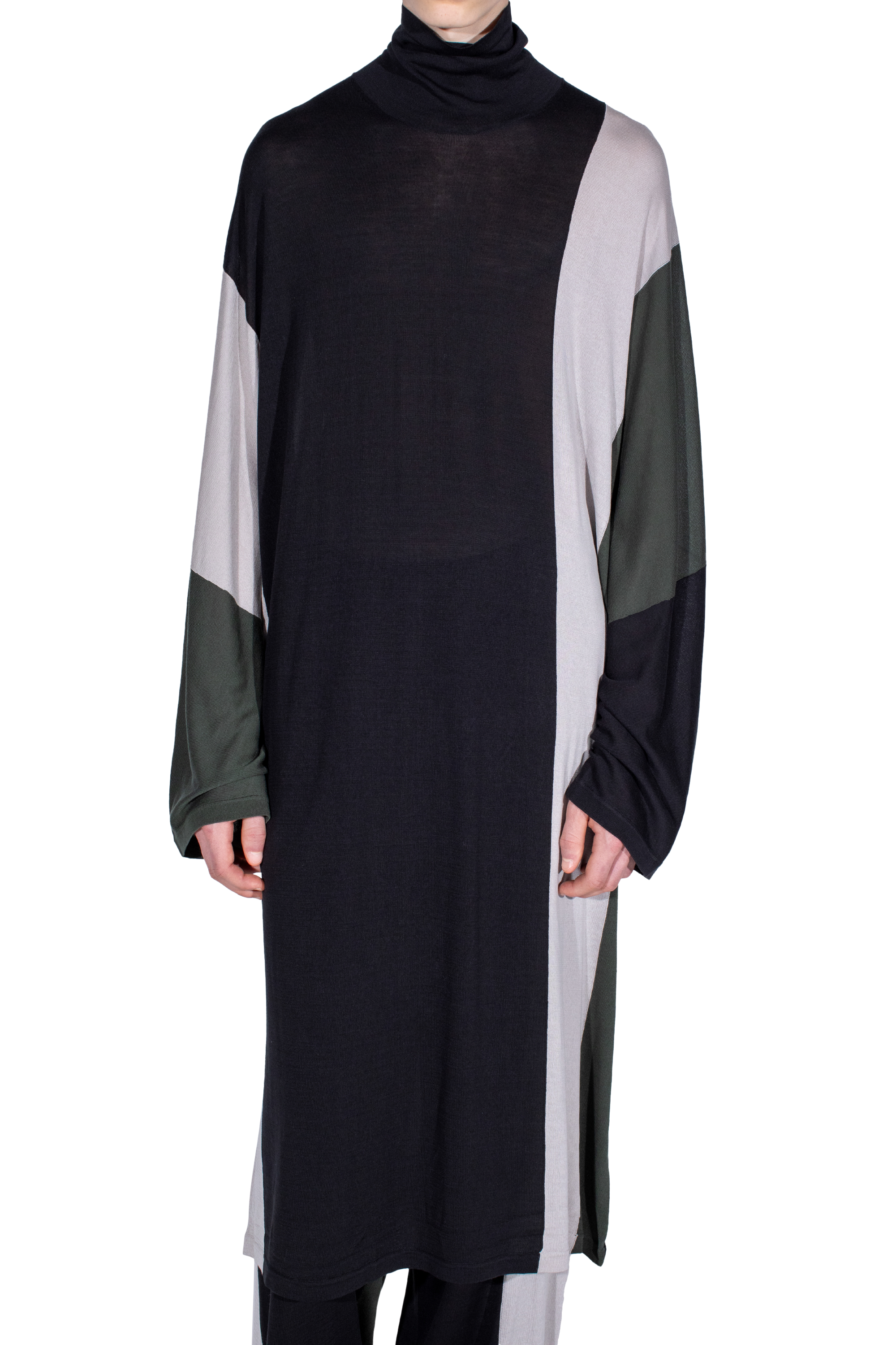 Kiko Kostadinov Knitwear SIGO Knit Tunic tunique noire col roulé