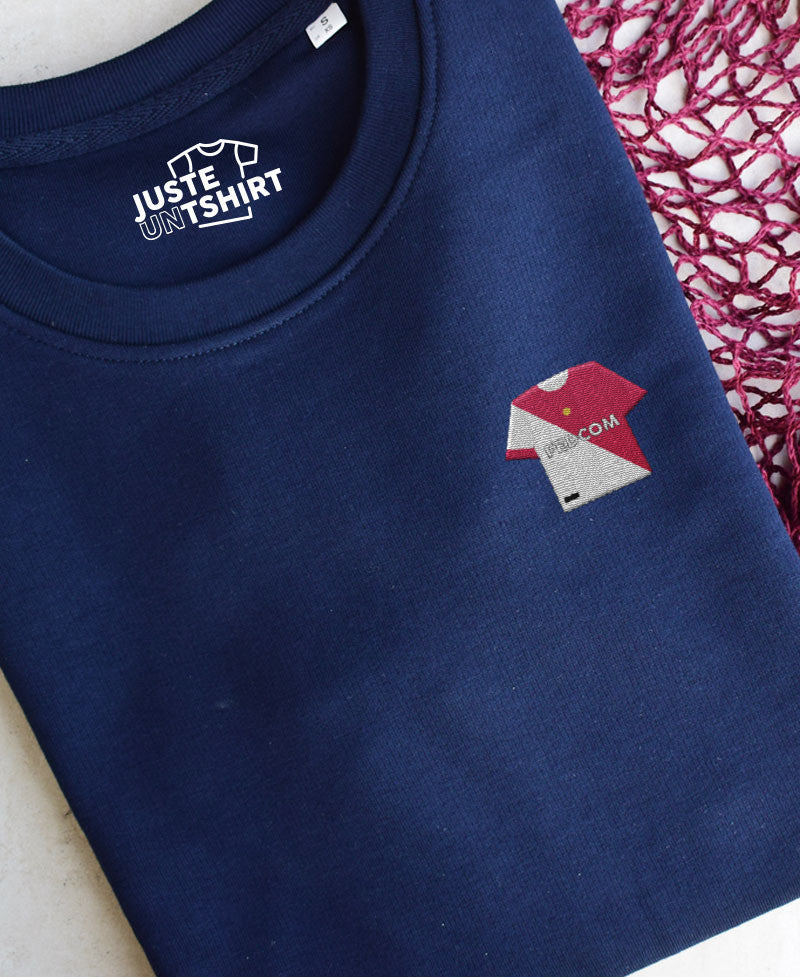 Juste Un T-shirt Sweats Brodés AS Monaco sweat brodé bleu marine