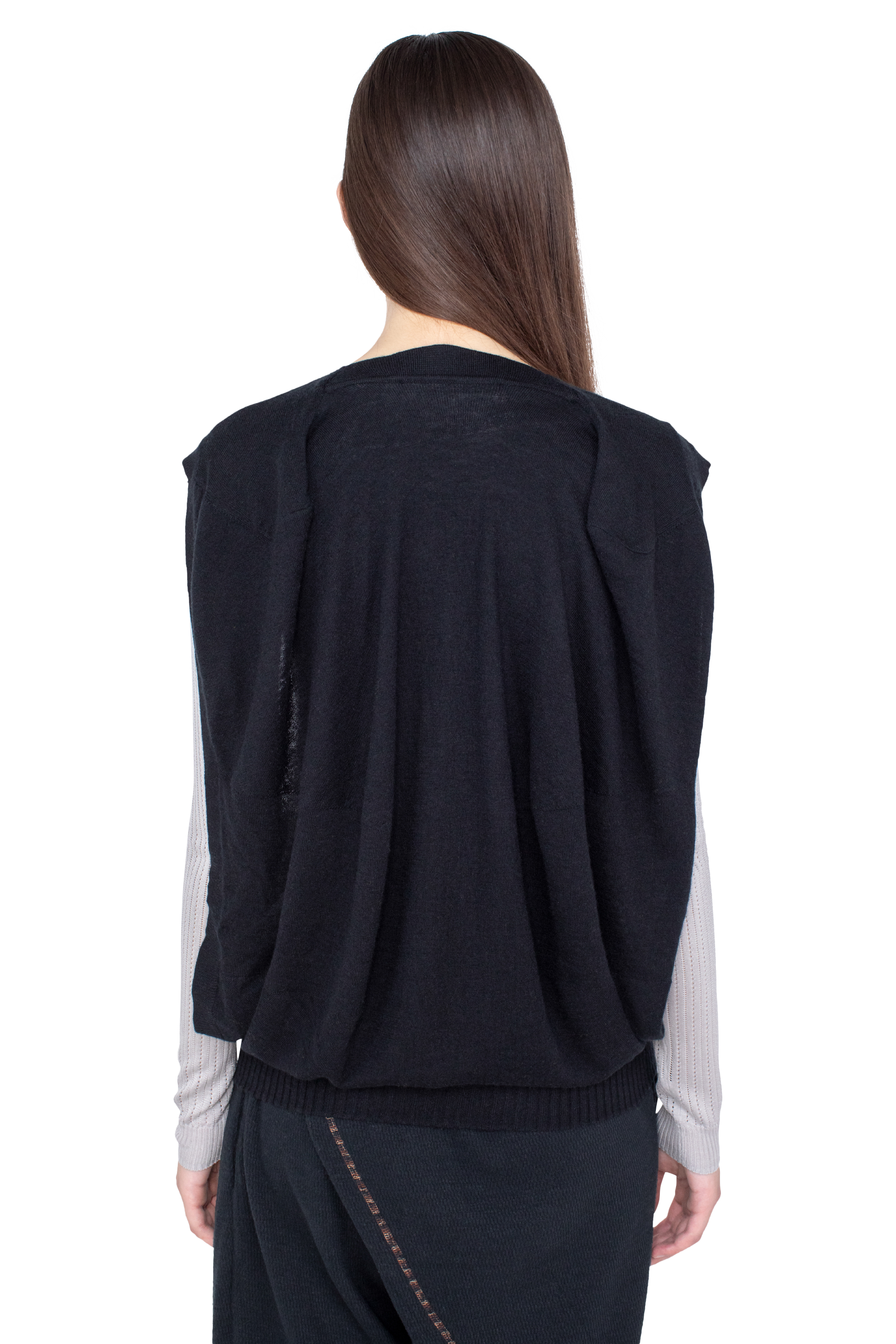 Kiko Kostadinov Knitwear GUILLEMOT Cocoon Cardigan cardigan Nebular Black