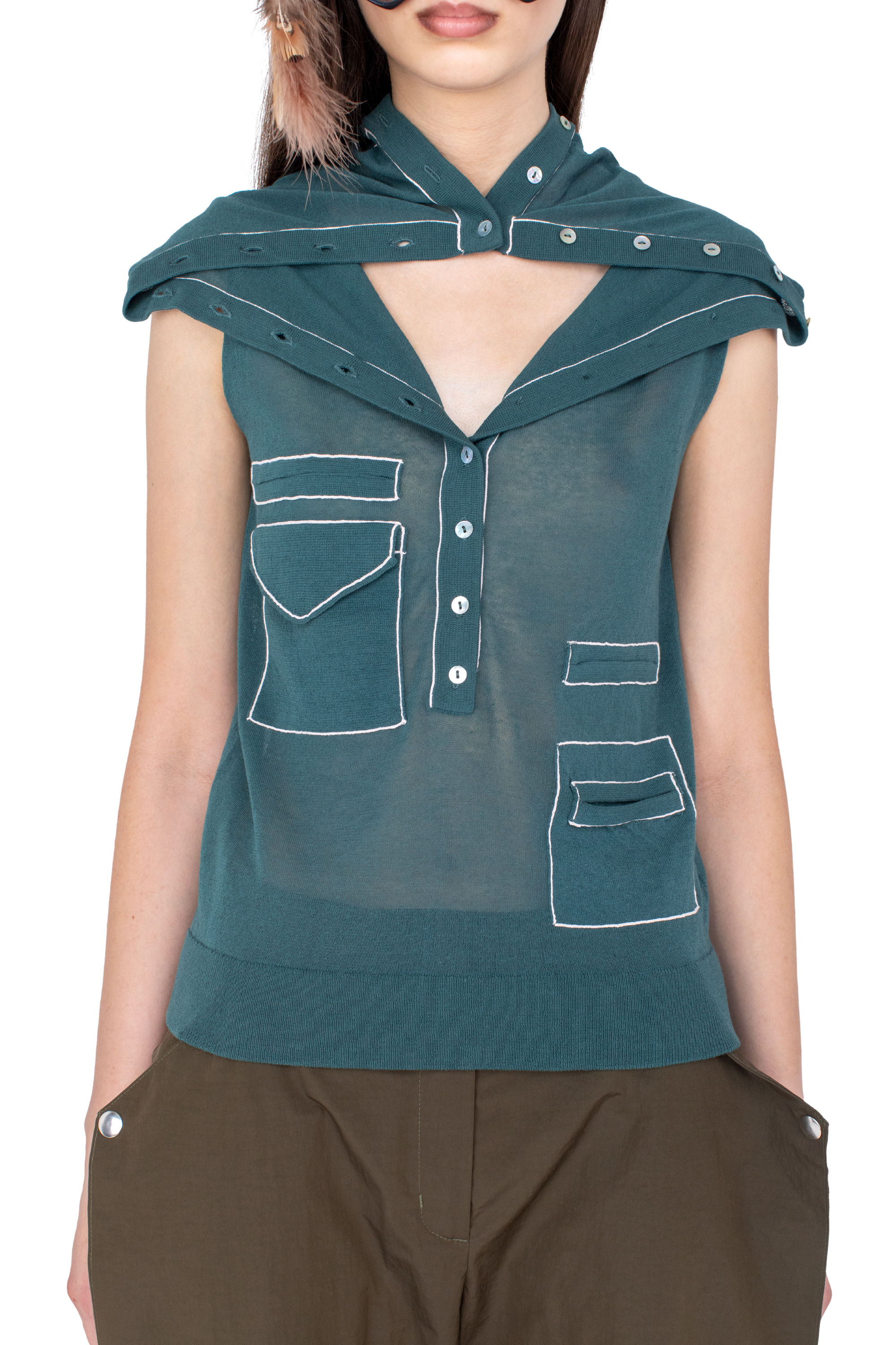 Kiko Kostadinov Knitwear KREINER Knit Roll Neck pull vert loden