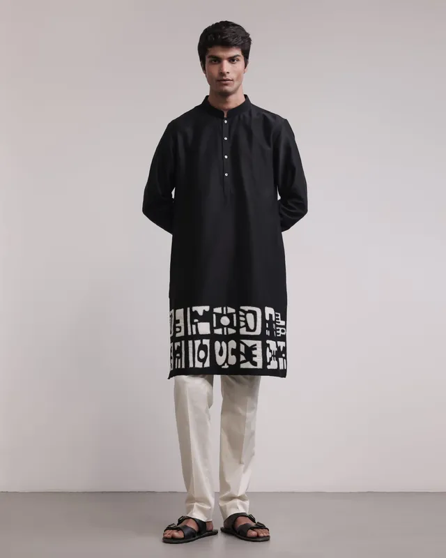 COUNTRYMADE Kurtas Urban Fossil Patchwork Kurta Set kurta taille au choix en soie
