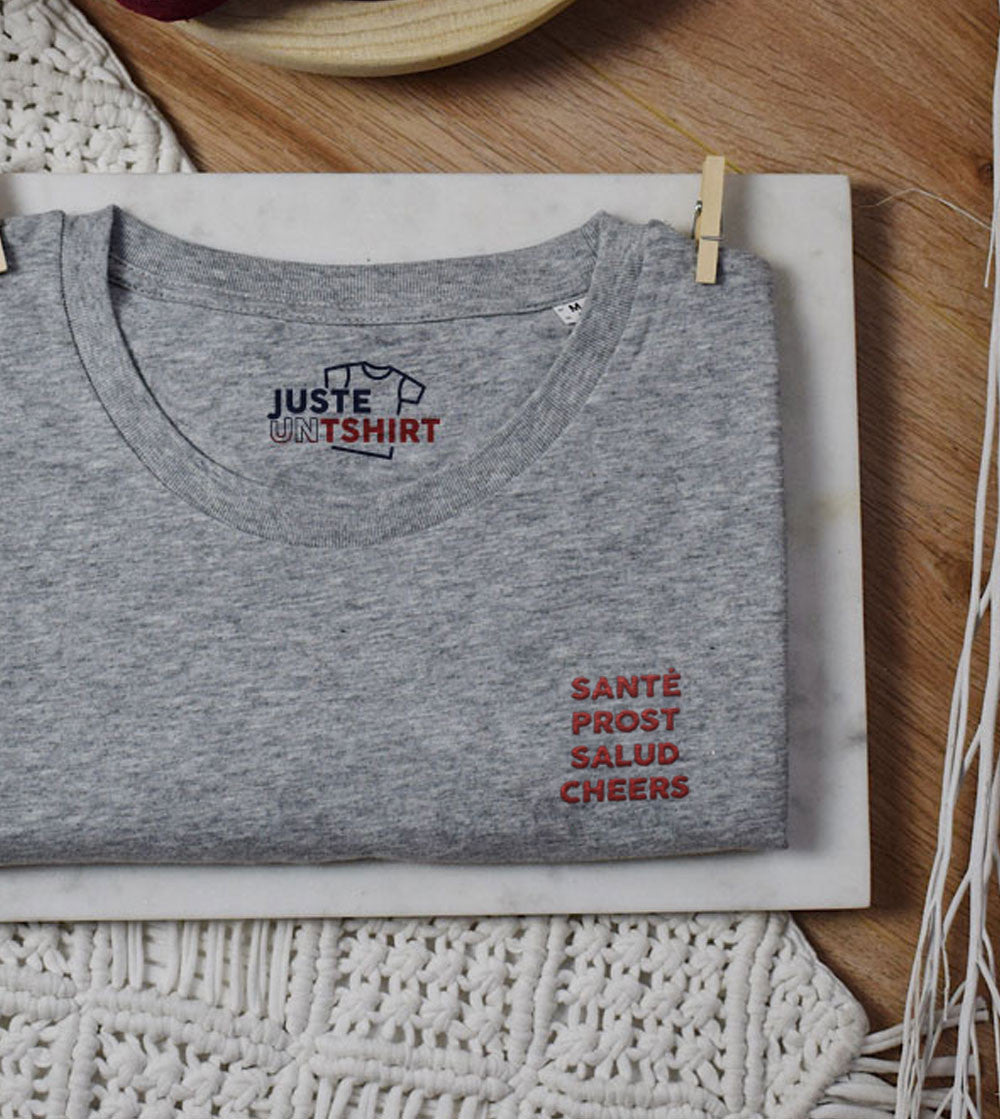 Juste Un T-shirt T-shirts Brodés Santé t-shirt brodé apéro