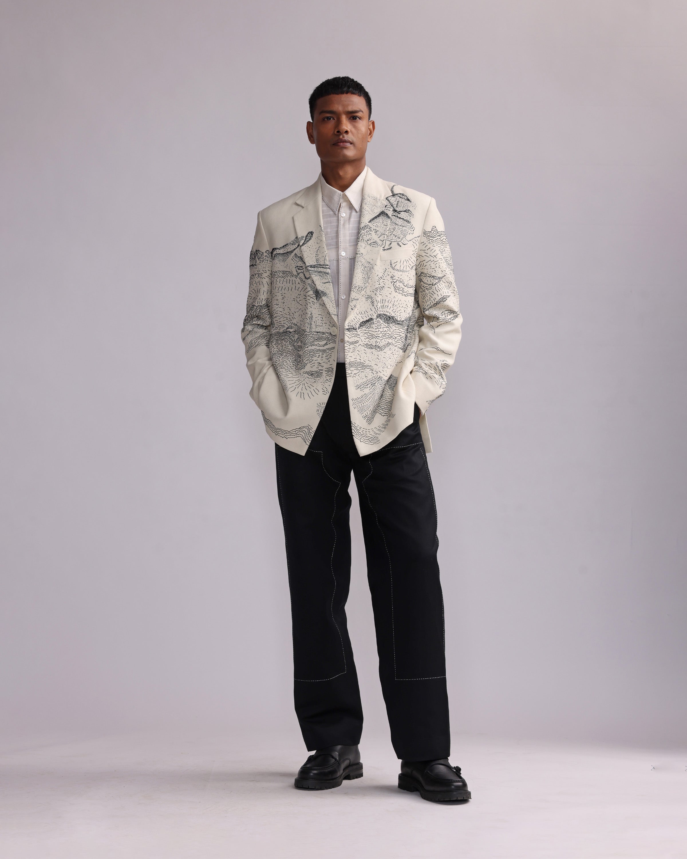 COUNTRYMADE Jackets DUNKIRK SINGLE BREASTED BLAZER blazer brodé