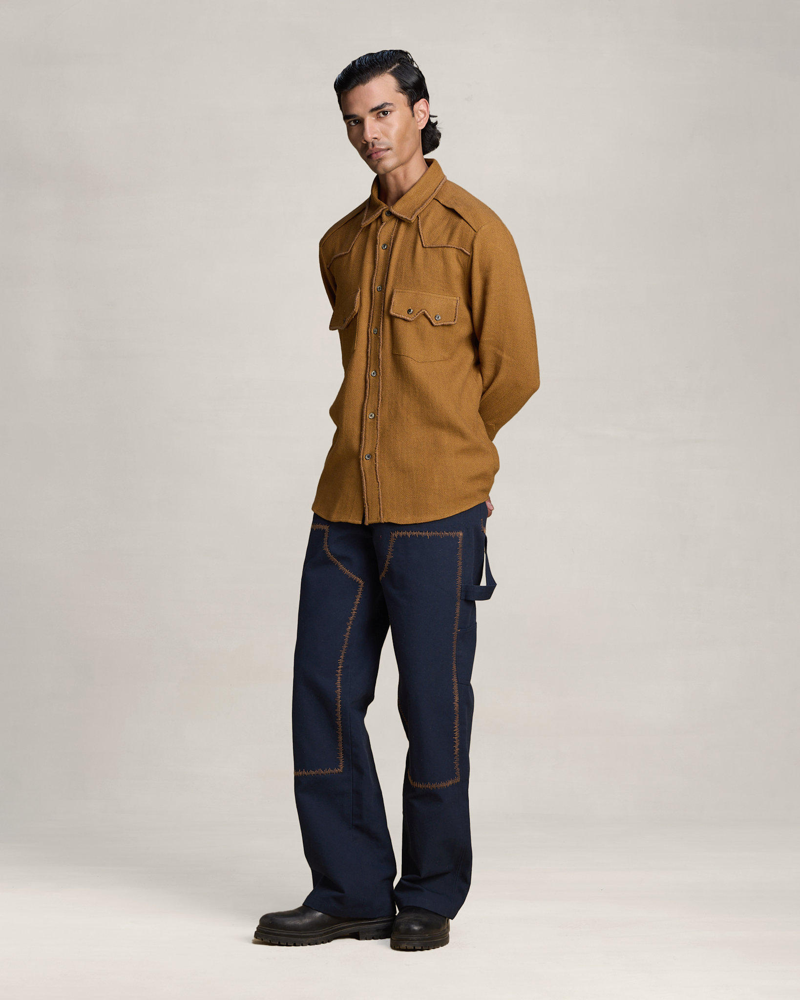 COUNTRYMADE Shirts WELDED SHIRT chemise S broderie de coutures