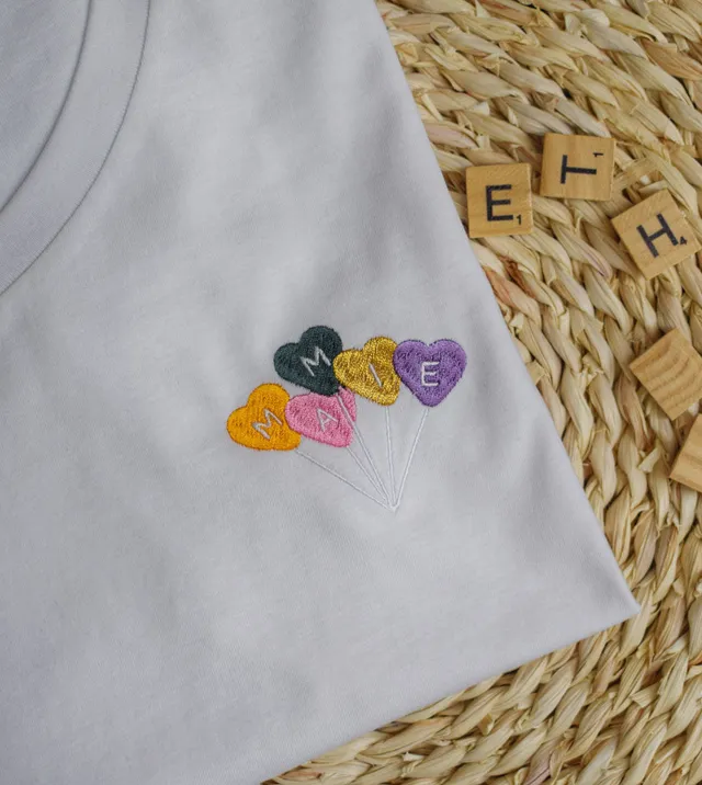 Juste Un T-shirt T-shirts Brodés Mamie Ballon t-shirt mamie