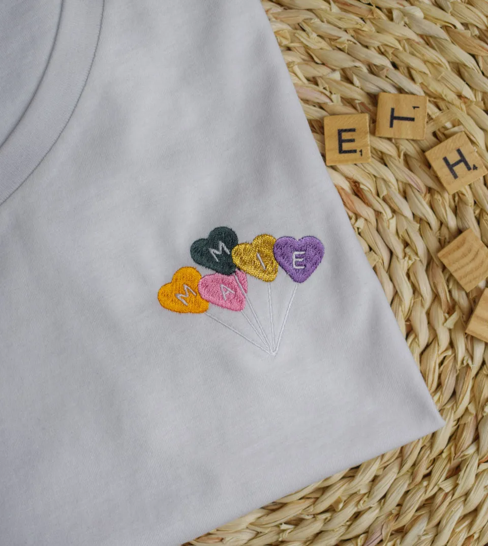 Juste Un T-shirt T-shirts Brodés Mamie Ballon t-shirt mamie