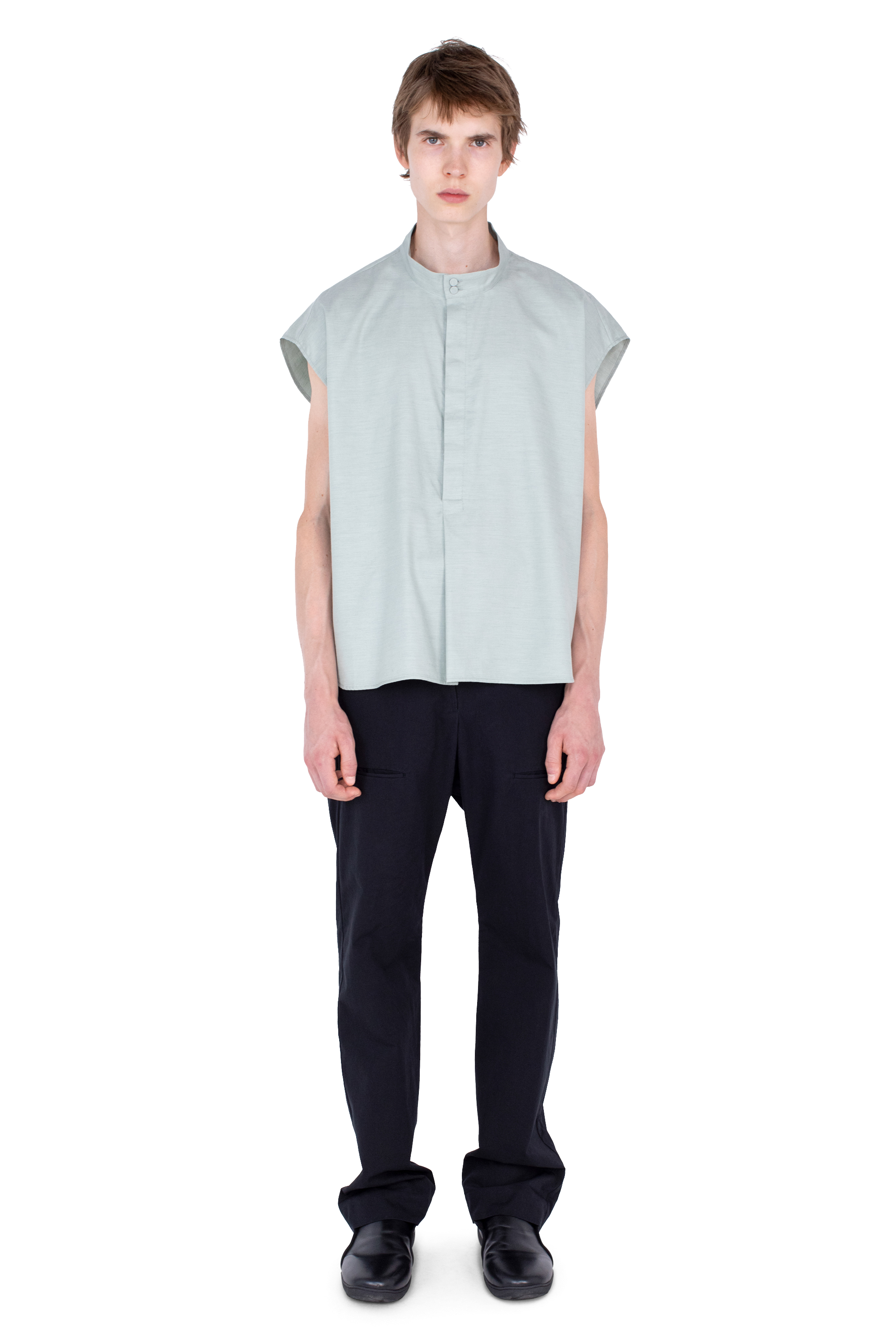 Kiko Kostadinov Shirts ONATE Sleeveless Shirt chemise sans manches vert doux
