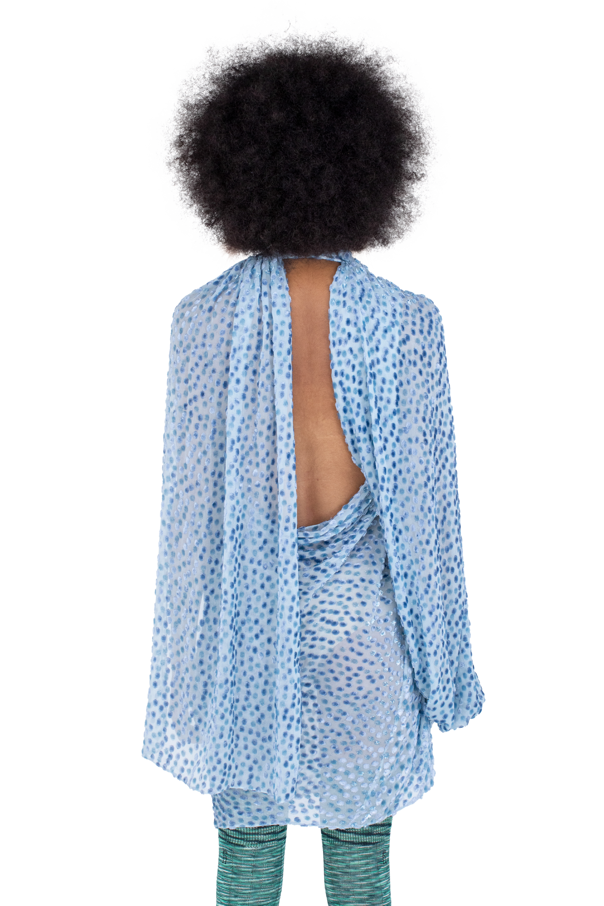 Kiko Kostadinov Dresses CASPIAN Dress robe Powder Blue viscose soie