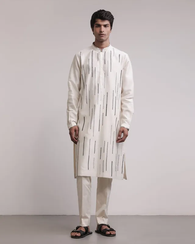 COUNTRYMADE Kurtas Residual Stitches Linear Kurta Set ensemble brodé