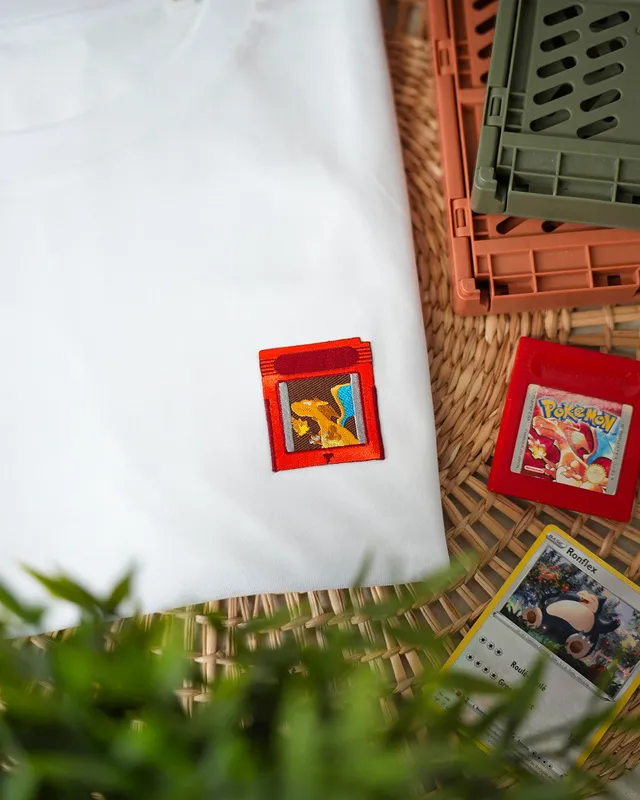 Juste Un T-shirt T-shirts Brodés Poke Rouge t-shirt brodé
