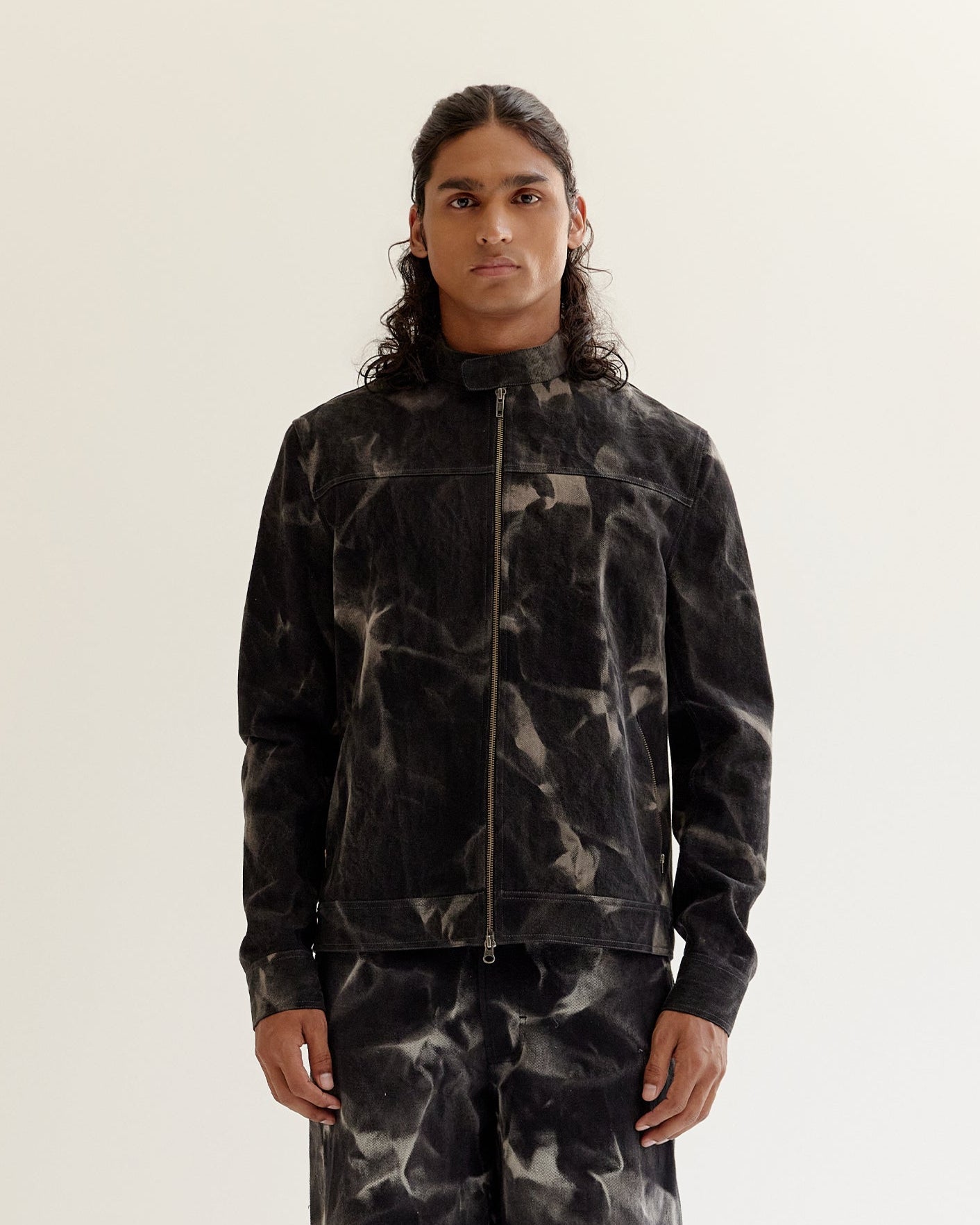 COUNTRYMADE Jackets Reflection Denim Jacket veste en jean imprimé batik