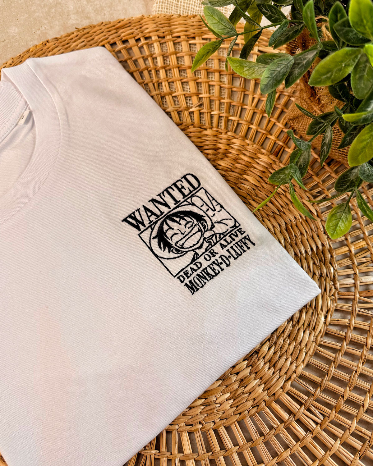 Juste Un T-shirt T-shirts Brodés Wanted t-shirt homme blanc coton biologique déstockage