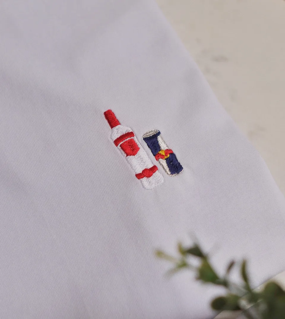 Juste Un T-shirt T-shirts Brodés Vodka t-shirt coton biologique brodé