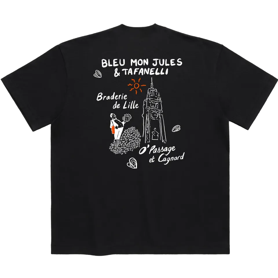 TAFANELLI T-Shirts LE BRADEUR t-shirt noir Braderie de Lille