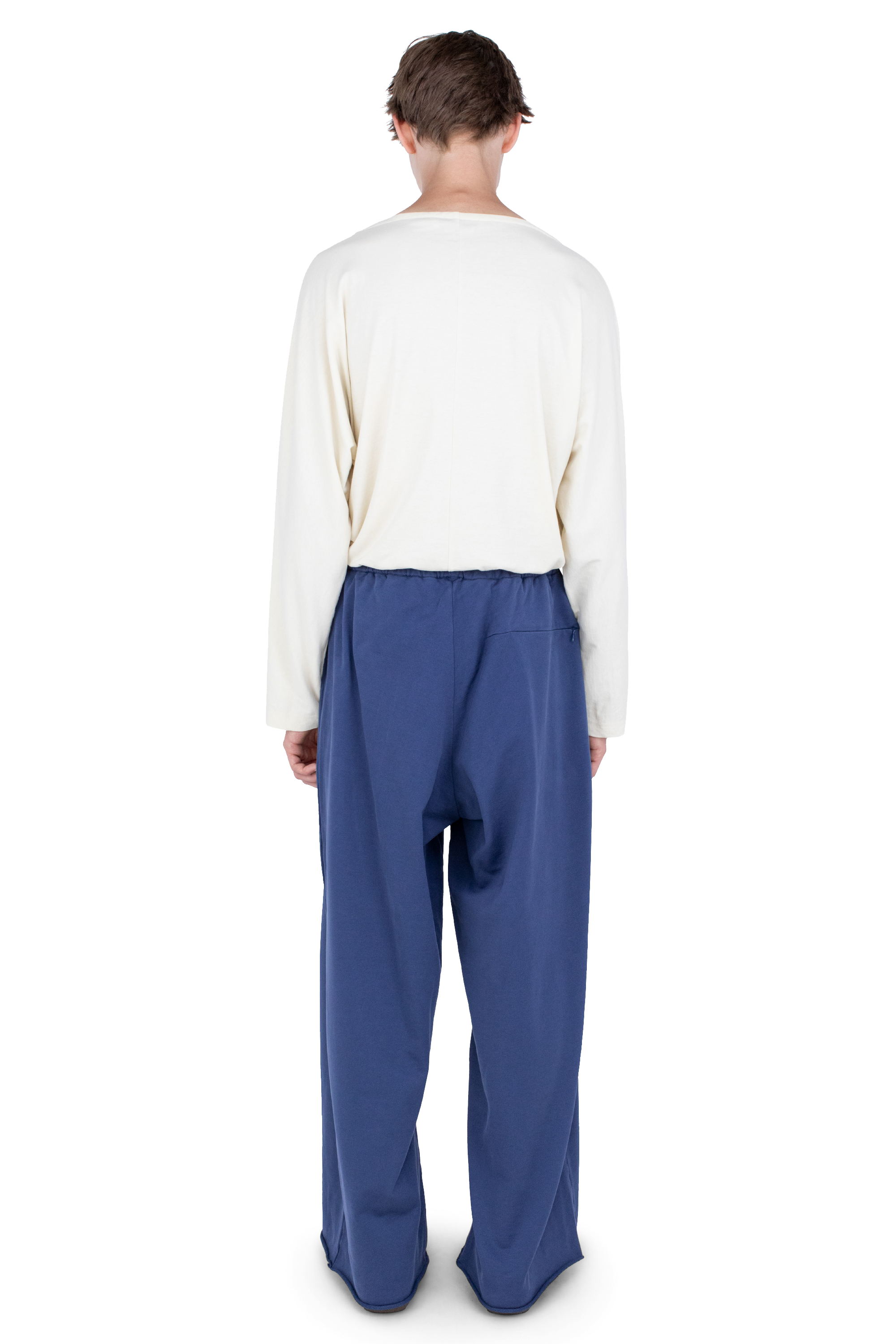 Kiko Kostadinov Bottoms VELEKA Wide Trousers pantalon large coton bleu