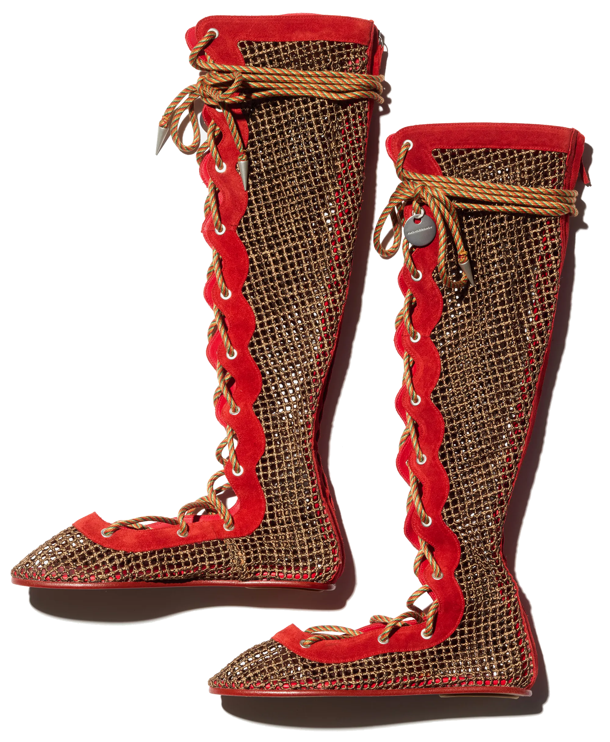 Kiko Kostadinov Shoes RETICELLA Knee High Boot bottes hautes rouges