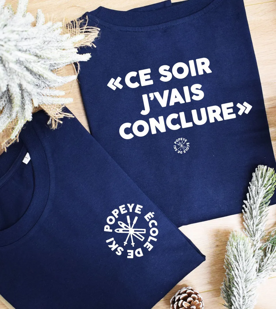 Juste Un T-shirt Sweats Imprimés Ce soir j'avais conclure sweat ski