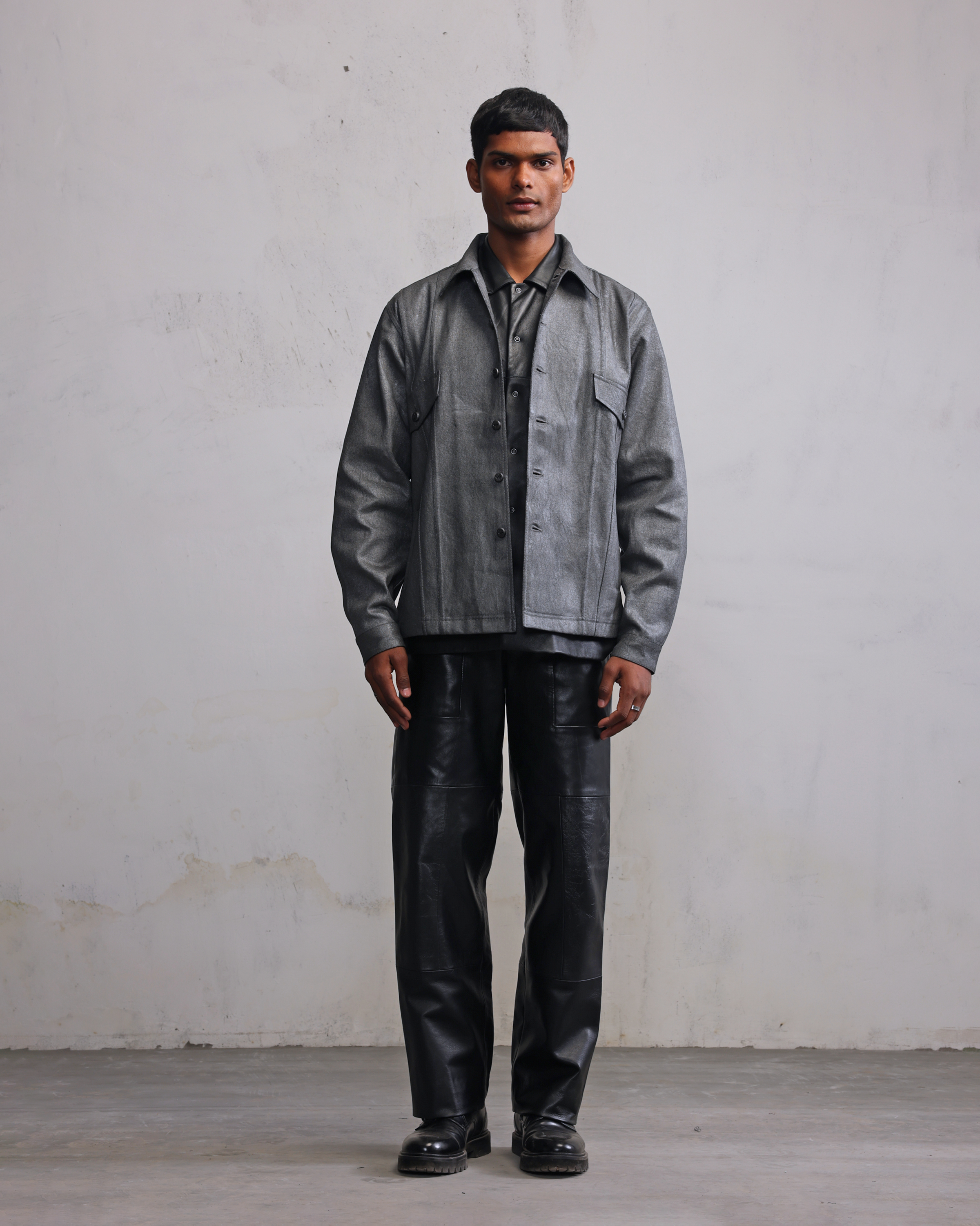 COUNTRYMADE Jackets Silver coated denim jacket veste en jean argentée