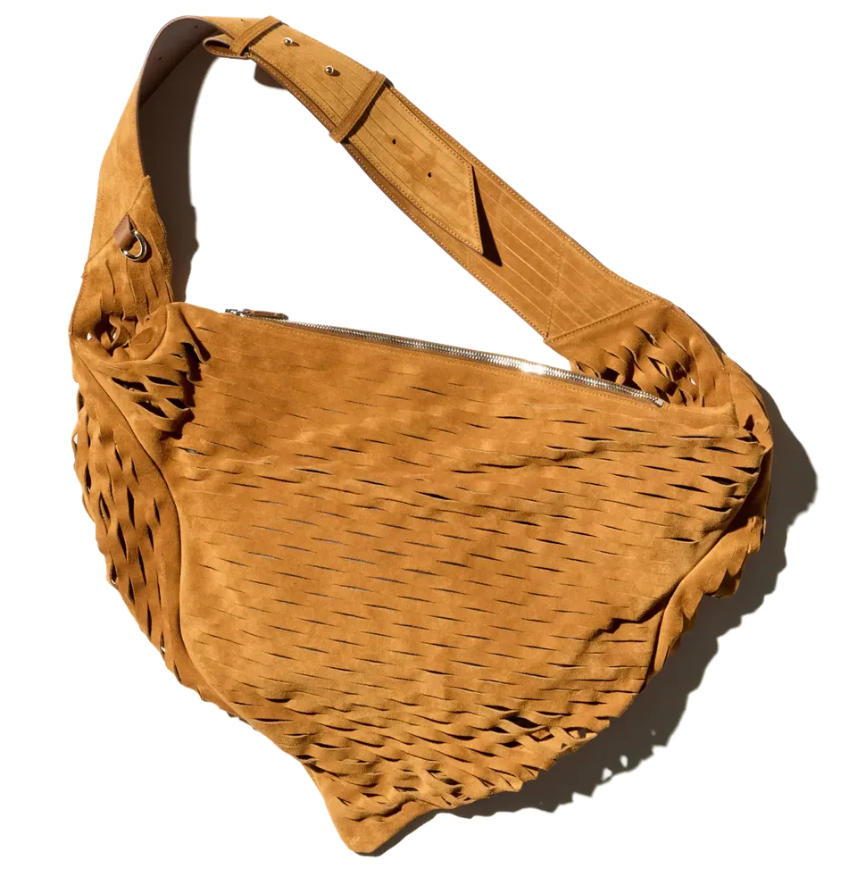 Kiko Kostadinov Bags FIORE Twisted Bag sac Caramel nubuck cuir