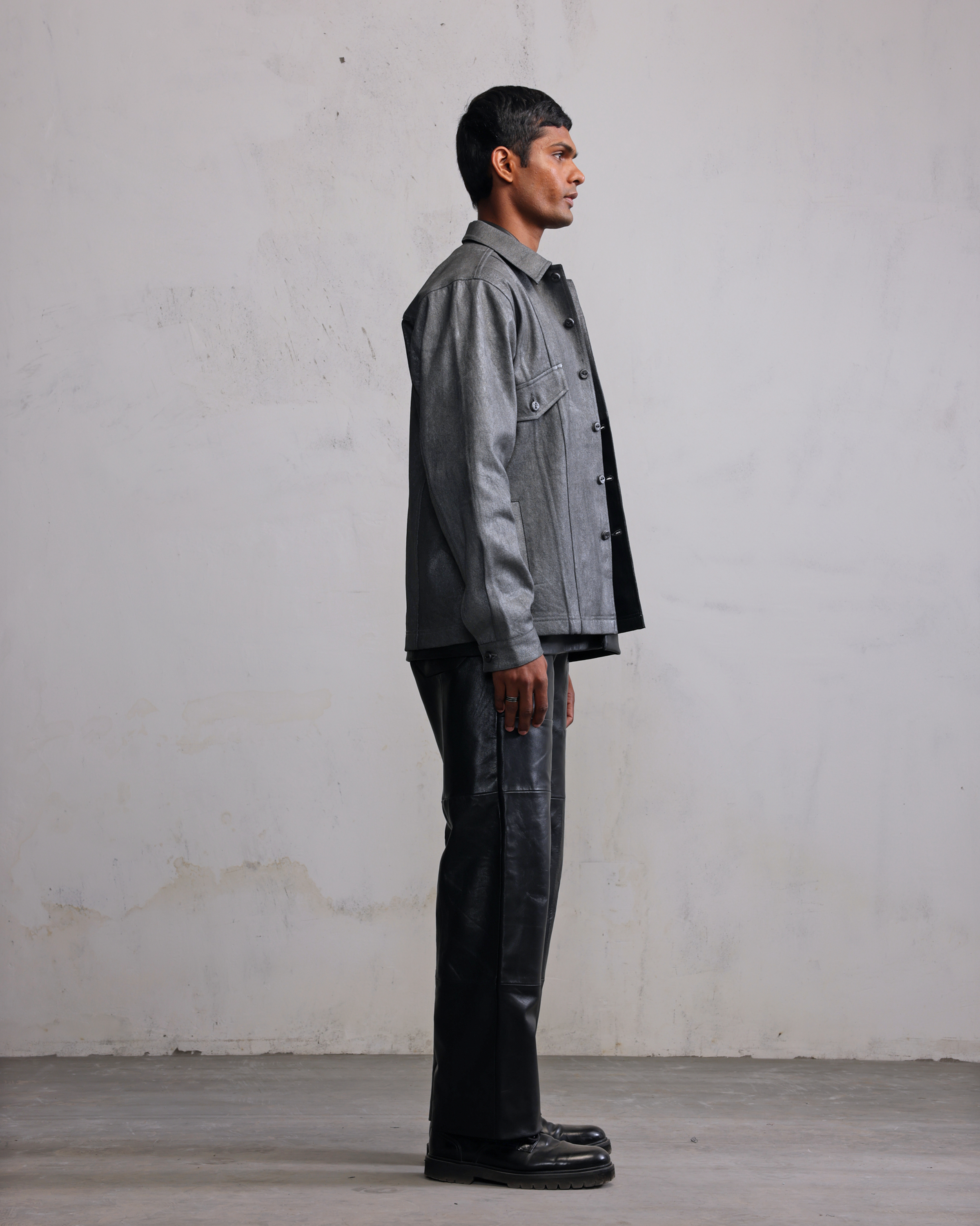 COUNTRYMADE Jackets Silver coated denim jacket veste en jean argentée