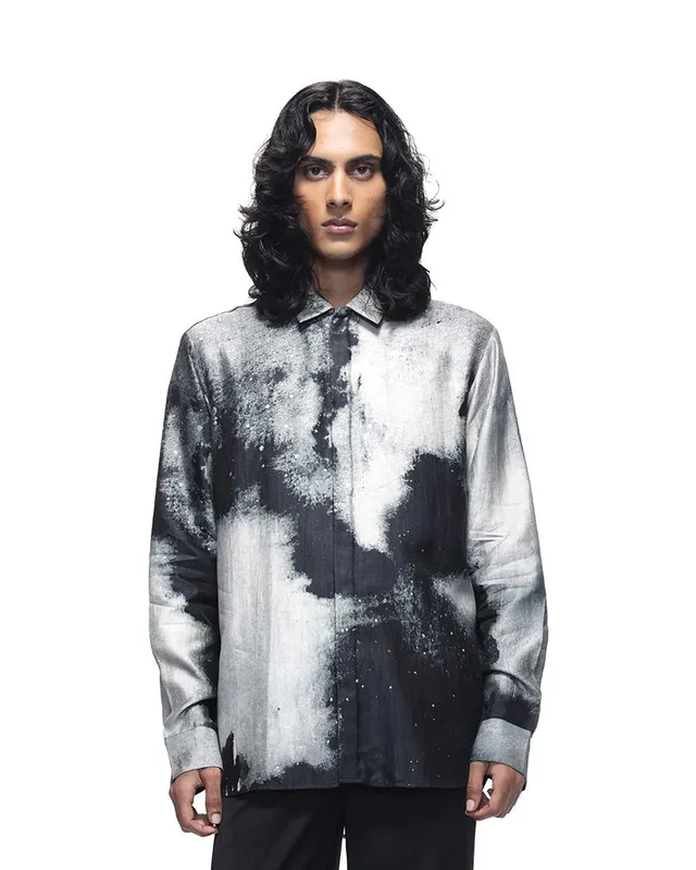 COUNTRYMADE Shirts Burnt Metal Shirt chemise en soie imprimée